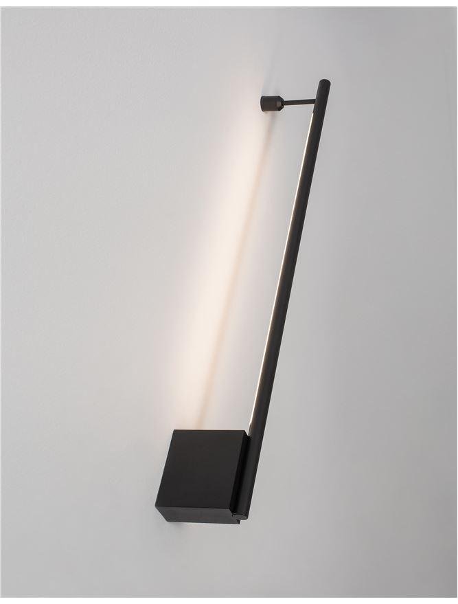 NV 9081130 Nástěnné svítidlo GROPIUS černý hliník LED 10W 230V 3000K IP20 - NOVA LUCE