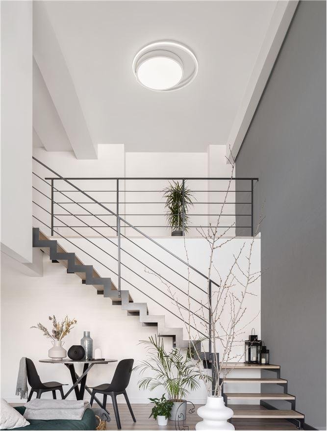 NV 9081207 Stropní svítidlo ODREY stropní svítidlo bílá ocel, akryl, hliník LED 30W eaglerise driver - NOVA LUCE