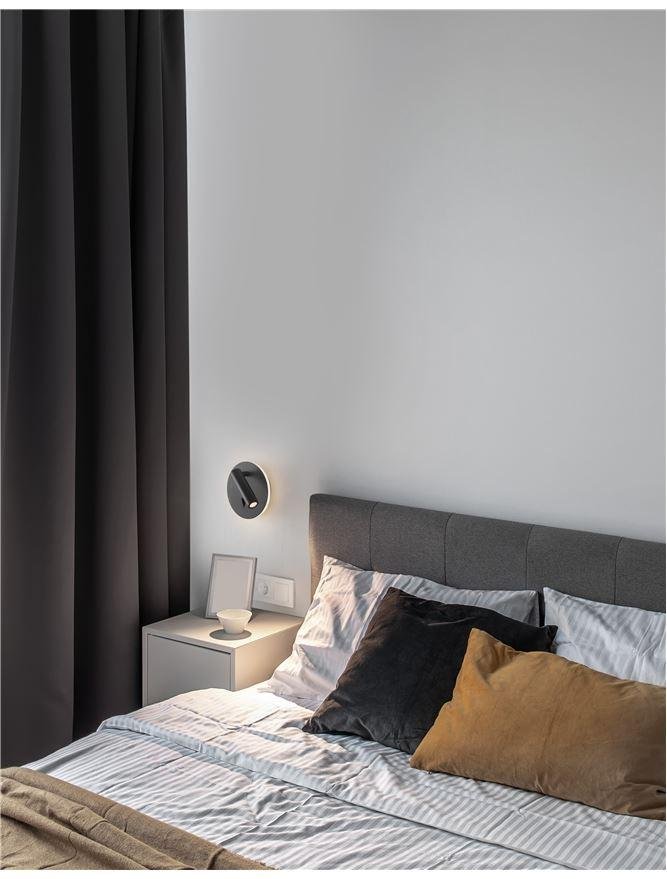 NV 9081222 Bodové svítidlo PENOR černá ocel a hliník akryl vypínač na těle LED Cree 9W 230V 3000K IP20 - NOVA LUCE