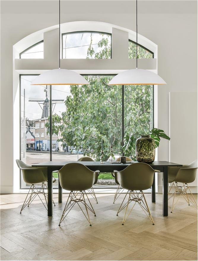 NV 9081280 Závěsné svítidlo GLIM bílá zvenku přírodní dřevo uvnitř hliník a akryl LED 47W 230V 3000K IP20 stmívatelné - NOVA LUCE