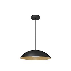 Obrázek pro produkt Závěsné svítidlo GLIM černá zvenku přírodní dřevo uvnitř hliník a akryl LED 47W 230V 3000K IP20 stmívatelné - NOVA LUCE