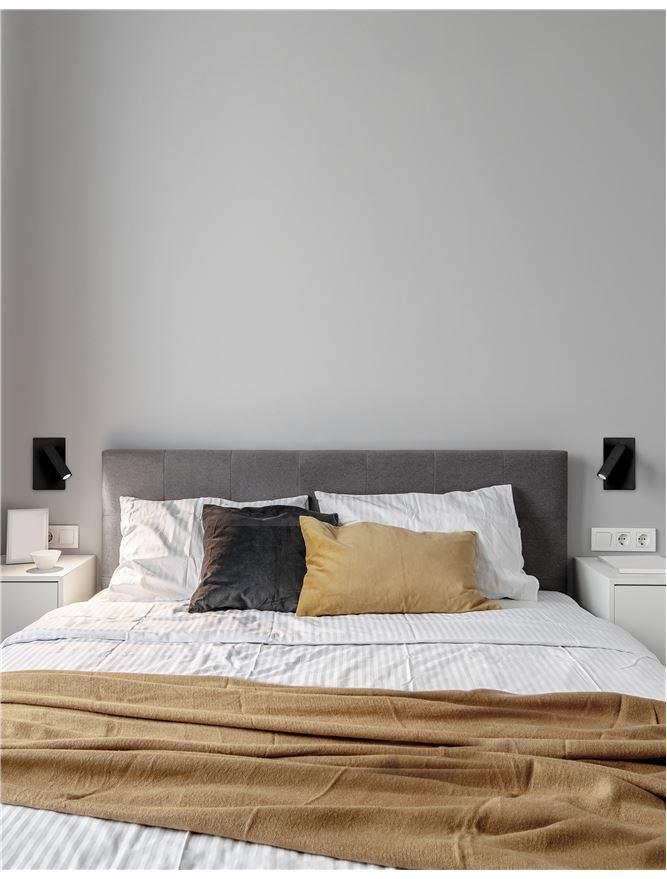 NV 9081352 Bodové svítidlo DONA černý hliník LED Cree 3W 230V vypínač na těle 3000K IP20 - NOVA LUCE