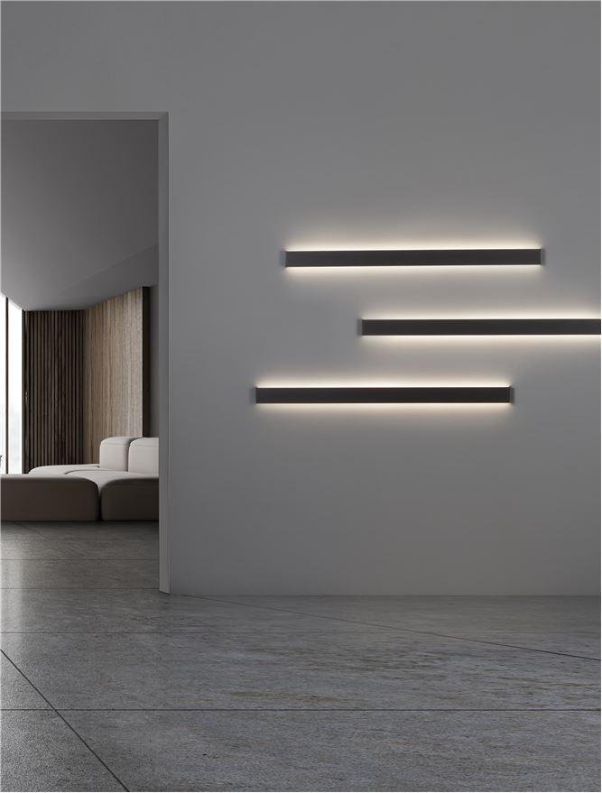 NV 9081400 Nástěnné svítidlo SELINE černý hliník LED Philips 44W 230V 3000K IP44 - NOVA LUCE