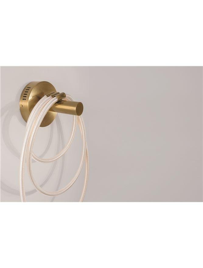 NV 9082091 Nástěnné svítidlo CERELIA mosazný zlatý kov a silikonová trubice LED 29.5W 230V 3000K IP20 - NOVA LUCE