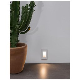 Obrázek pro produkt Venkovní zapuštěné svítidlo do zdi COVE matný bílý litý hliník a skleněný difuzor LED 1.5W 3000K 200-240V 120st. IP54 - NOVA LUCE