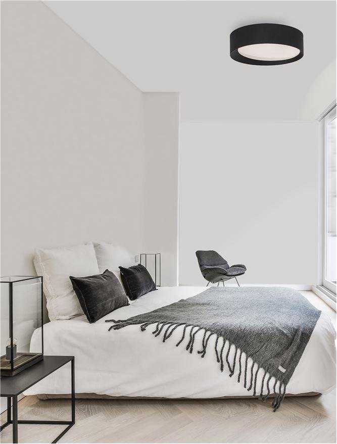 NV 9085221 Stropní svítidlo OBY černý hliník a akryl LED 30W 230V 3000K IP20 stmívatelné - NOVA LUCE