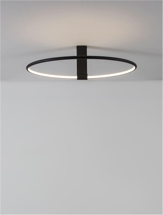 NV 9085243 Stropní svítidlo GARVE černá ocel+hliník LED 35W stmívatelné - NOVA LUCE