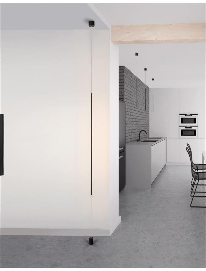 NV 9088109 Závěsné svítidlo ELETTRA černý hliník LED 20W 230V 3000K IP20 - NOVA LUCE