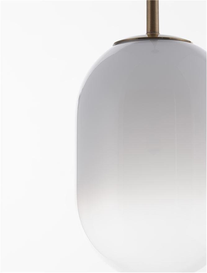 NV 9092821 Závěsné svítidlo CHRYSI mosazný zlatý kov a bílé sklo s přechody G9 1x5W 230V IP20 bez žárovky - NOVA LUCE
