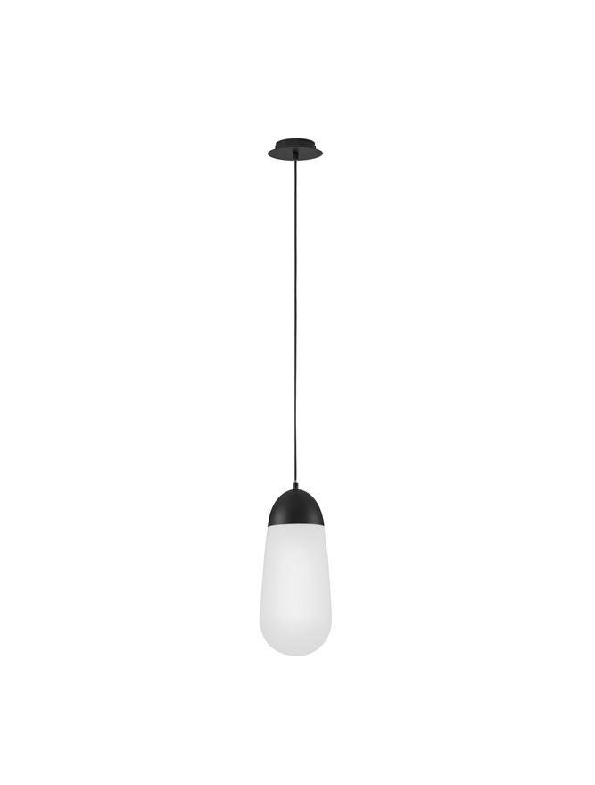NV 9092824 Závěsné svítidlo BLAKY matný černý kov a opálové sklo E14 1x5W bez žárovky - NOVA LUCE (obrázek 2)