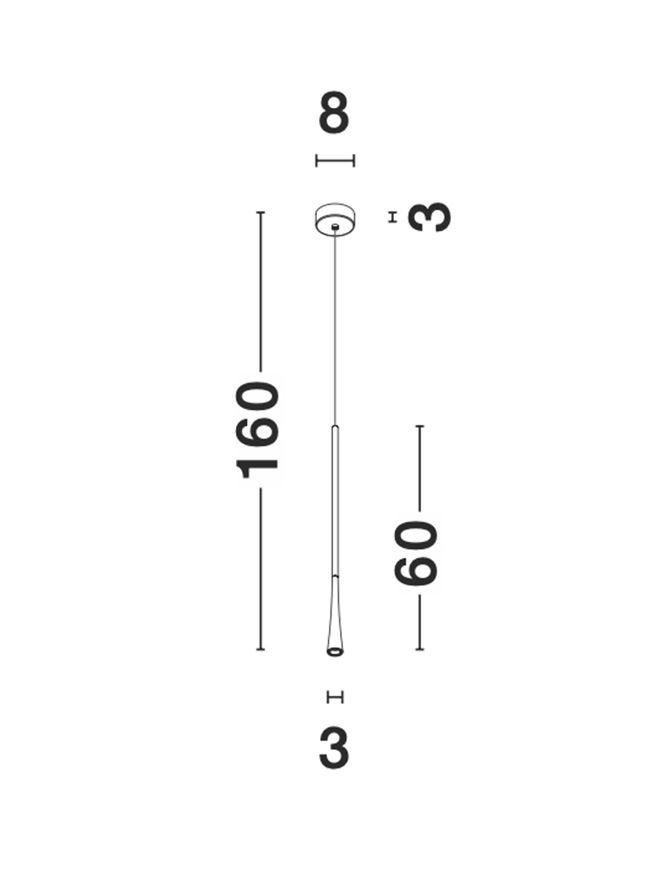 NV 9102592 Závěsné svítidlo GOCCIO bílý hliník a ocel bílý kabel LED 7W 230V 3000K IP20 - NOVA LUCE (obrázek 4)