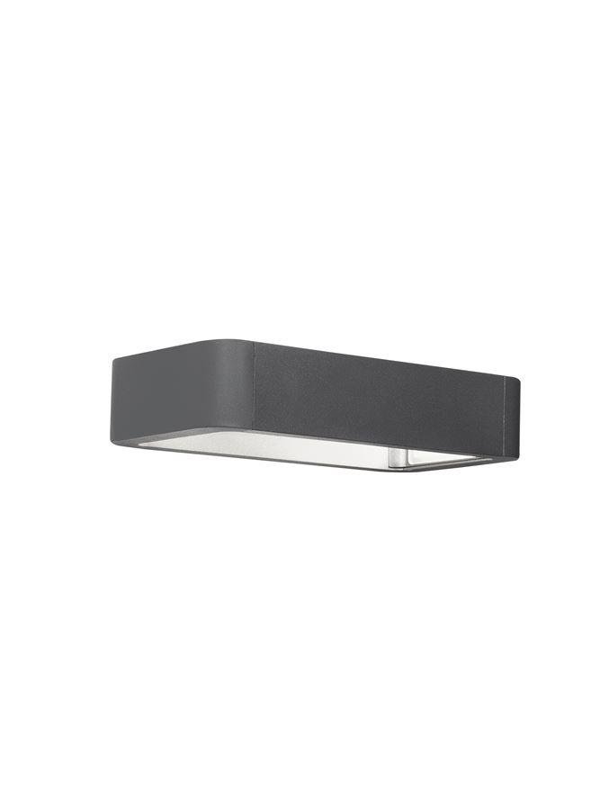 NV 9104021 Venkovní nástěnné svítidlo NED tmavě šedý hliník skleněný difuzor LED 2x6W 3000K 220-240V 2x38st. IP54 světlo po dvou stranách - NOVA LUCE (obrázek 2)
