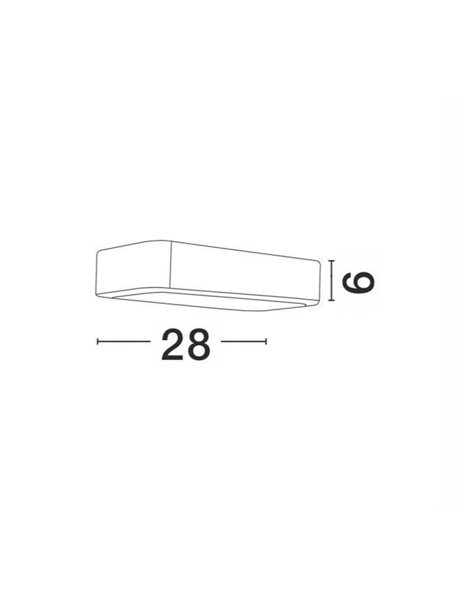 NV 9104021 Venkovní nástěnné svítidlo NED tmavě šedý hliník skleněný difuzor LED 2x6W 3000K 220-240V 2x38st. IP54 světlo po dvou stranách - NOVA LUCE (obrázek 3)