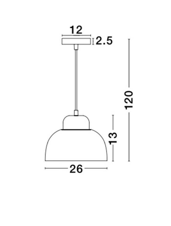 NV 9104262 Závěsné svítidlo VICTORIA modrý a bílý hliník bílý PVC kabel E27 1x12W bez žárovky - NOVA LUCE (obrázek 3)