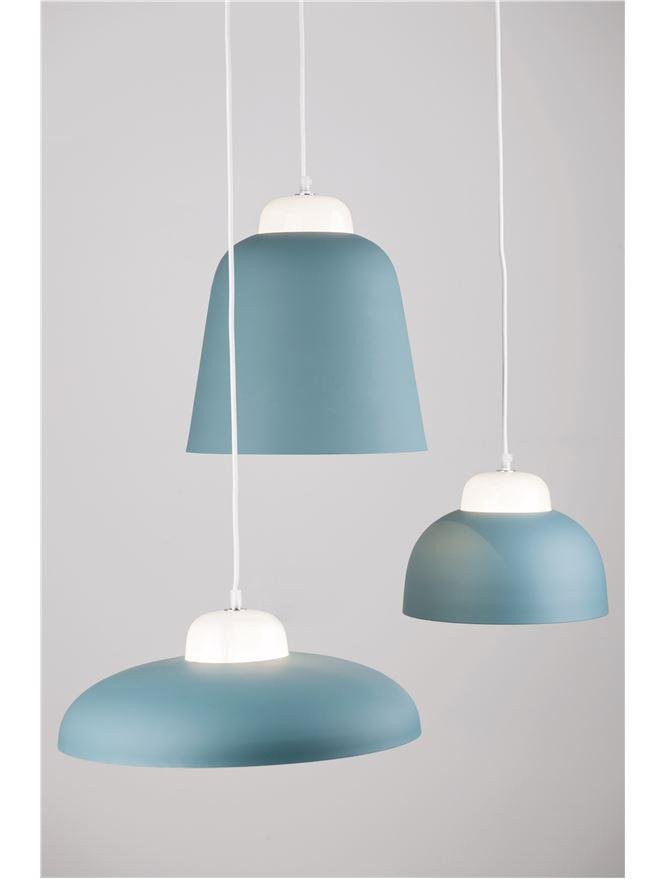 NV 9104263 Závěsné svítidlo VICTORIA modrý a bílý hliník bílý PVC kabel E27 1x12W IP20 bez žárovky - NOVA LUCE