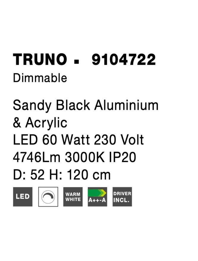 NV 9104722 Závěsné svítidlo TRUNO černý hliník a akryl LED 60W 230V 3000K IP20 stmívatelné - NOVA LUCE (obrázek 8)
