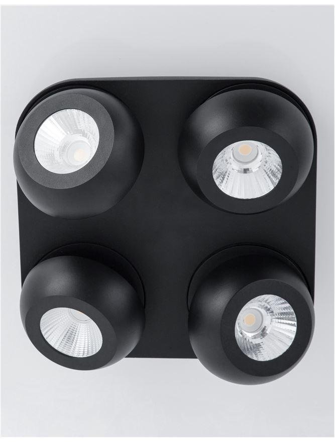 NV 9105103 Bodové svítidlo GON černý hliník LED 4x5W 230V 3000K IP20 - NOVA LUCE (obrázek 4)