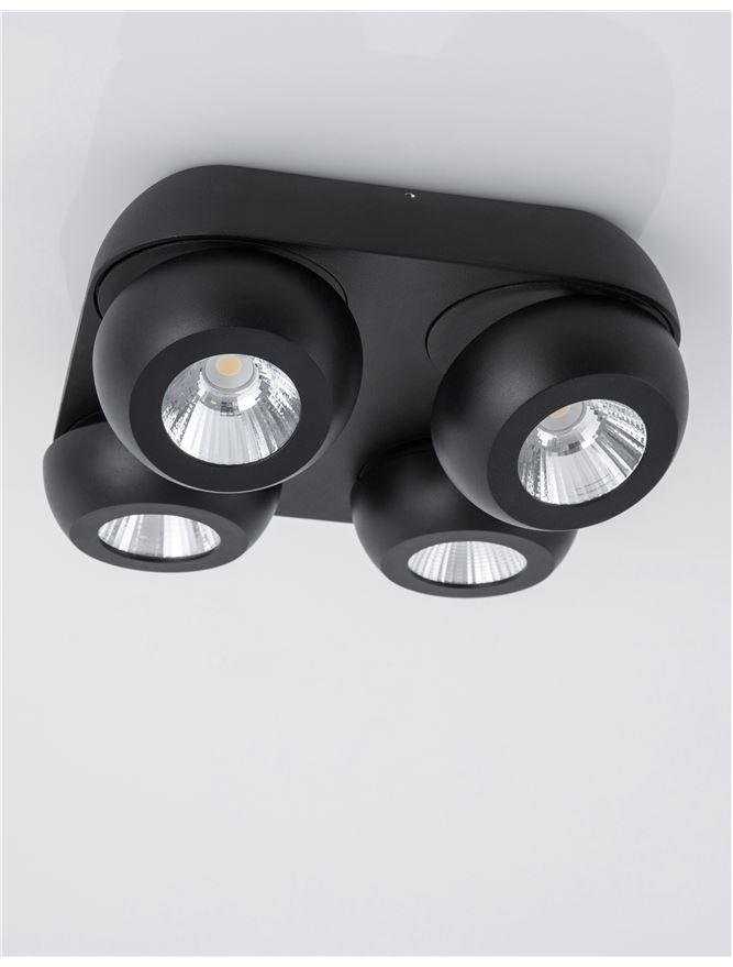 NV 9105103 Bodové svítidlo GON černý hliník LED 4x5W 230V 3000K IP20 - NOVA LUCE (obrázek 5)