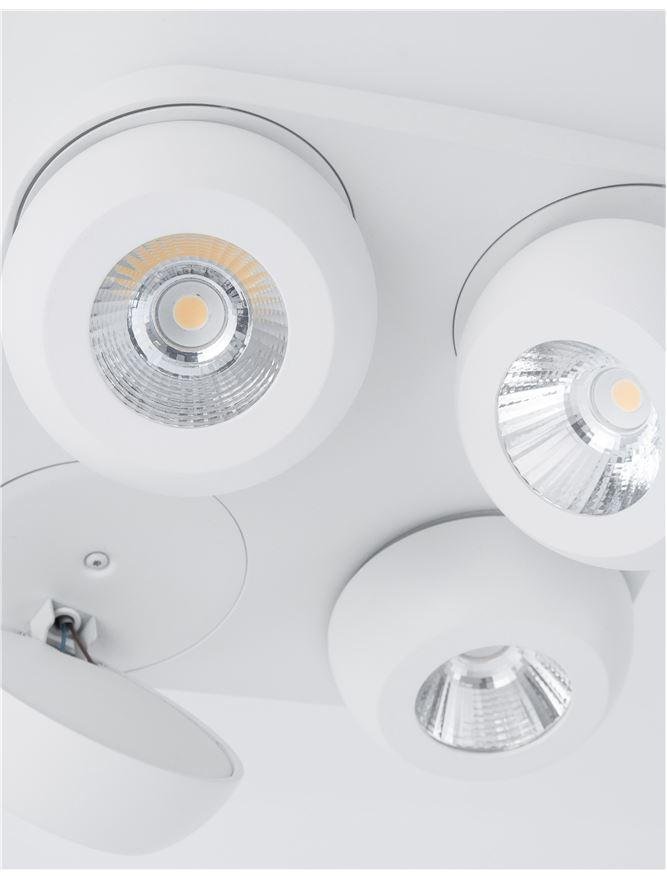 NV 9105203 Bodové svítidlo GON bílý hliník LED 4x5W 230V 3000K IP20 - NOVA LUCE