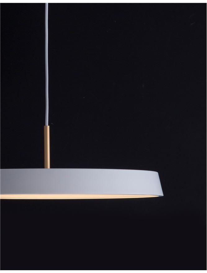 NV 910621 Závěsné svítidlo VETRO matný bílý hliník a akryl LED 41W 230V 3000K IP20 - NOVA LUCE