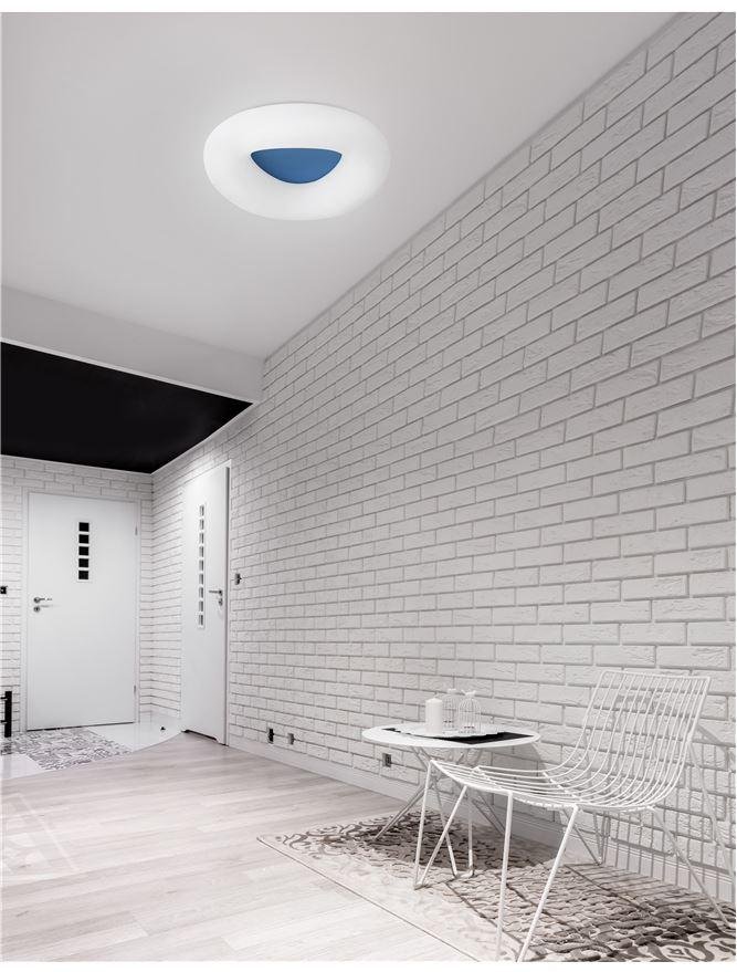 NV 9106243 Stropní svítidlo CIA modrý hliník a akryl LED 38W 230V 3000K IP20 stmívatelné - NOVA LUCE