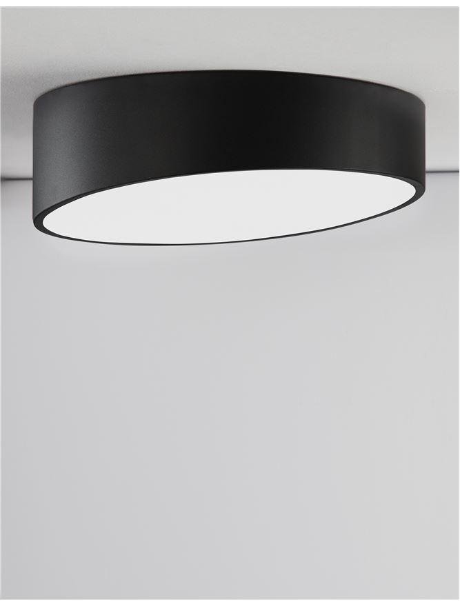 NV 9111261 Stropní svítidlo MAGGIO černý hliník matný bílý akrylový difuzor LED 30W 230V 3000K IP20 - NOVA LUCE