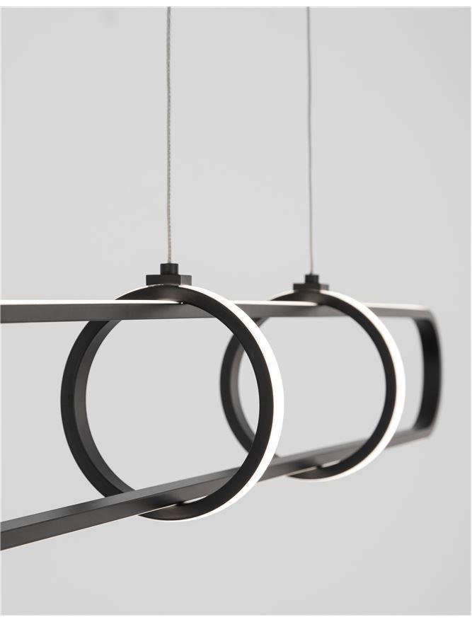Levně NV 9113121 Závěsné svítidlo ARTE matný černý hliník a akryl LED 31.2W 230V 3000K IP20 stmívatelné - NOVA LUCE