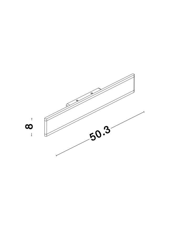NV 9115912 Nástěnné svítidlo LINE bílý hliník a akryl LED 2x12W 230V 3000K IP20 - NOVA LUCE (obrázek 5)