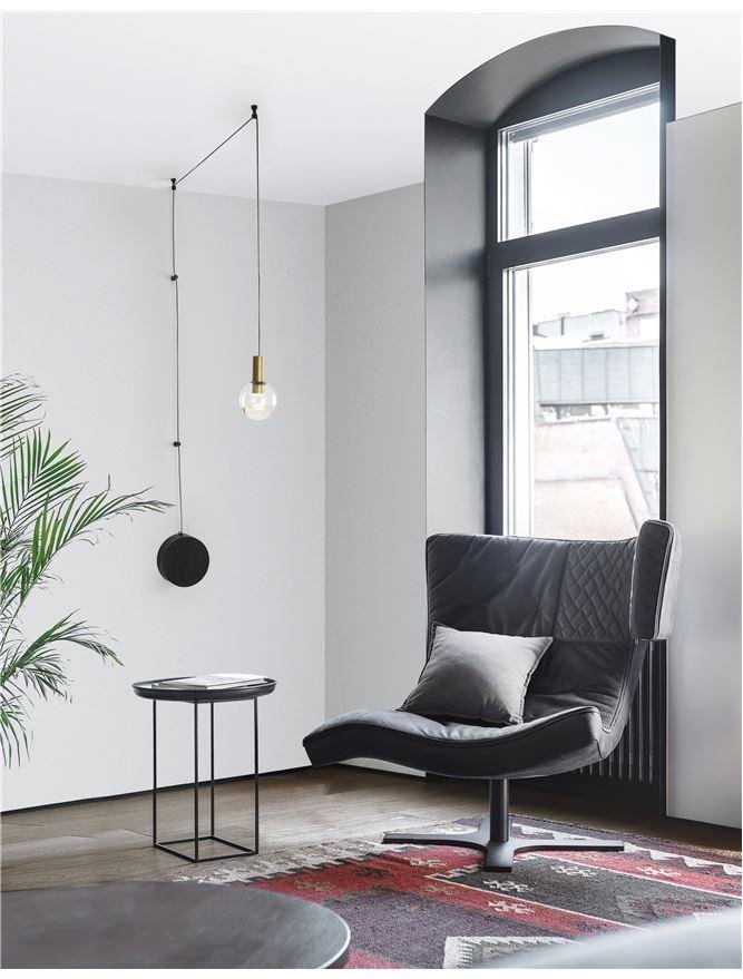 NV 9117002 Závěsné svítidlo BELAR čiré sklo a akryl mosazný kov LED 4.8W 230V 3000K IP20 - NOVA LUCE