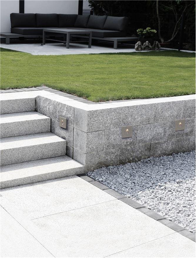 NV 9117086 Venkovní zapuštěné svítidlo do zdi FINLO šedý beton IP65 bez světelného zdroje - NOVA LUCE