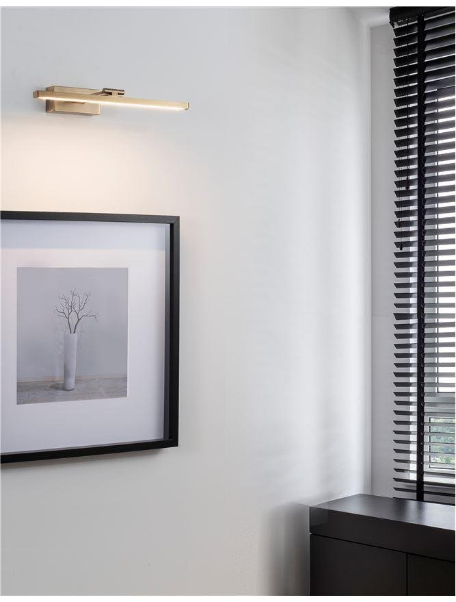 Levně NV 9117301 Nástěnné svítidlo nad obrazy MARNELL antický mosazný kov a akryl LED 12W 230V 3000K IP20 - NOVA LUCE