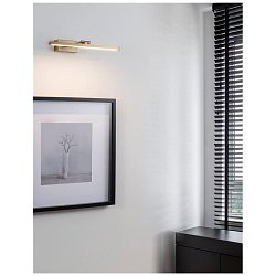 Obrázek pro produkt Nástěnné svítidlo nad obrazy MARNELL antický mosazný kov a akryl LED 12W 230V 3000K IP20 - NOVA LUCE