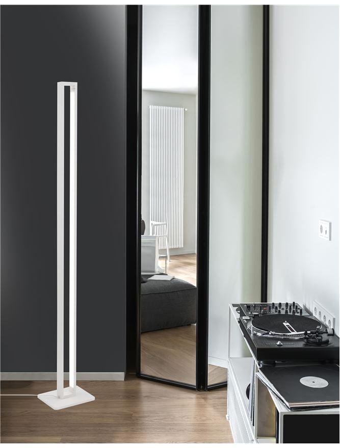 NV 9117327 Stojací lampa LINE bílý hliník a akryl nastavitelné LED 27W 230V 3000K IP20 - NOVA LUCE