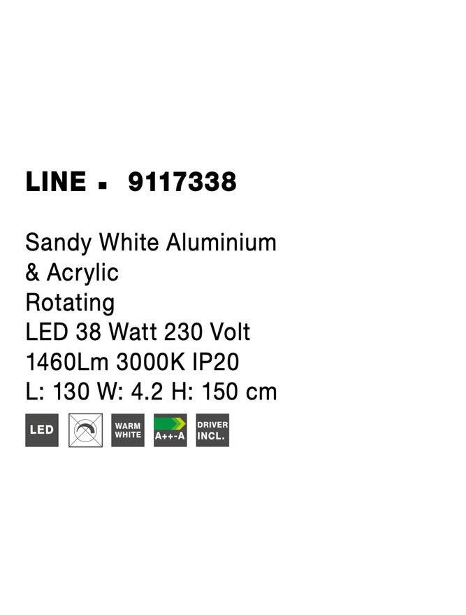 NV 9117338 Závěsné svítidlo LINE bílý hliník a akryl rotační LED 38W 230V 3000K IP20 - NOVA LUCE (obrázek 7)