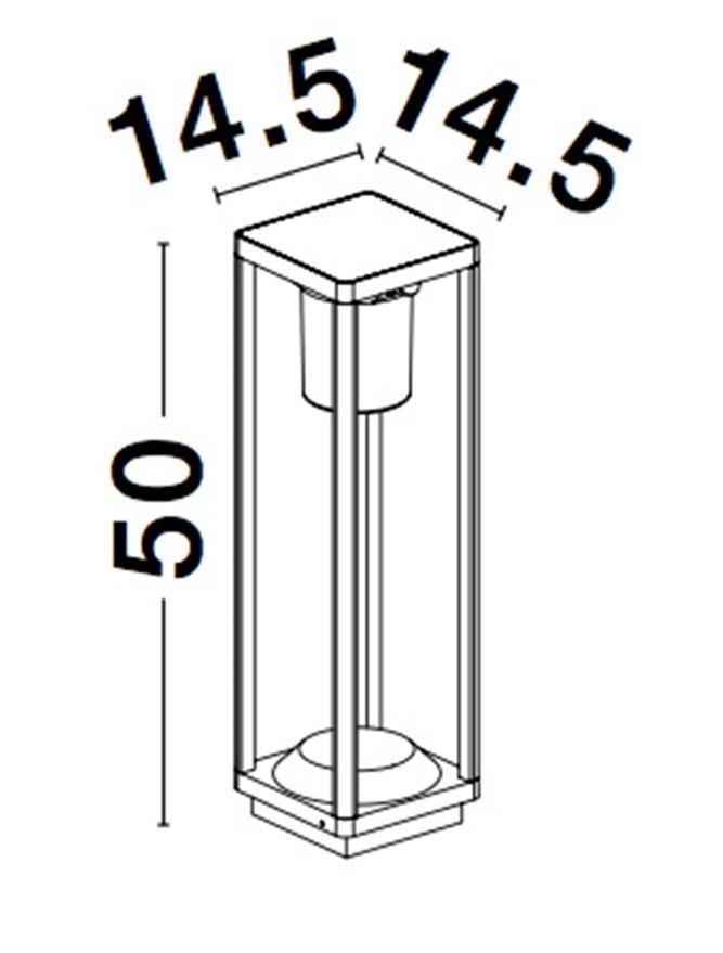 NV 9120622 Venkovní sloupkové svítidlo LOVETO antracitový hliník a akrylový difuzor LED 1.5W 3000K 3.7V 125st. IP65 solární / vypínač na těle / pohybový senzor - NOVA LUCE (obrázek 7)