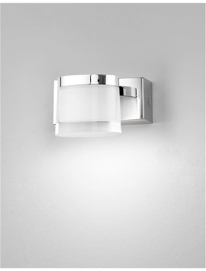 Levně NV 9122311 Nástěnné svítidlo SABIA chrom hliník a akryl LED 5W 220-240V 3000K IP44 - NOVA LUCE