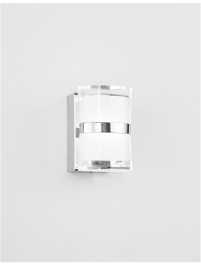 NV 9122321 Nástěnné svítidlo SABIA chrom hliník a akryl LED 10W 220-240V 3000K IP44 - NOVA LUCE