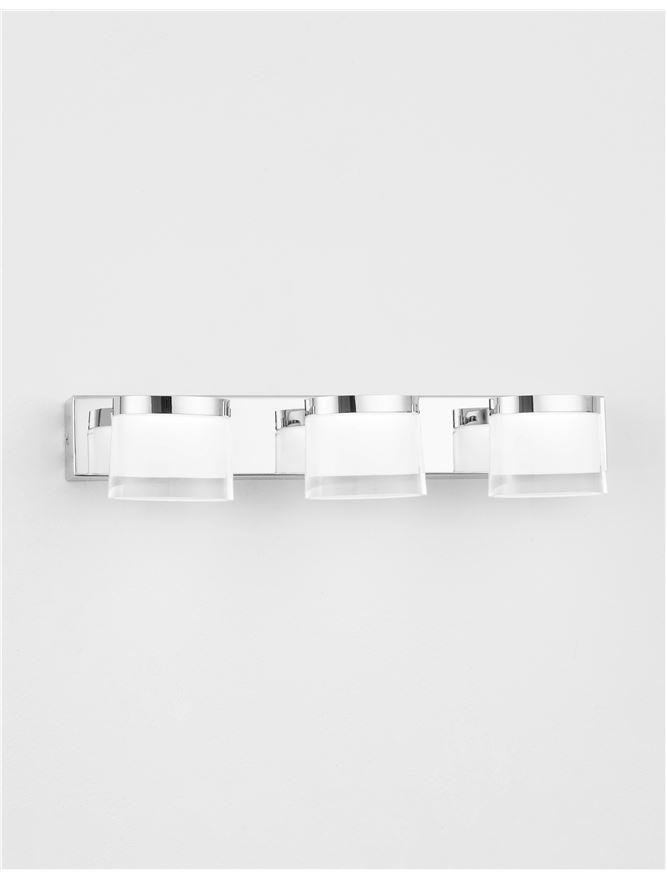 Levně NV 9122331 Nástěnné svítidlo nad zrcadlo SABIA chrom hliník a akryl LED 15W 220-240V 3000K IP44 - NOVA LUCE