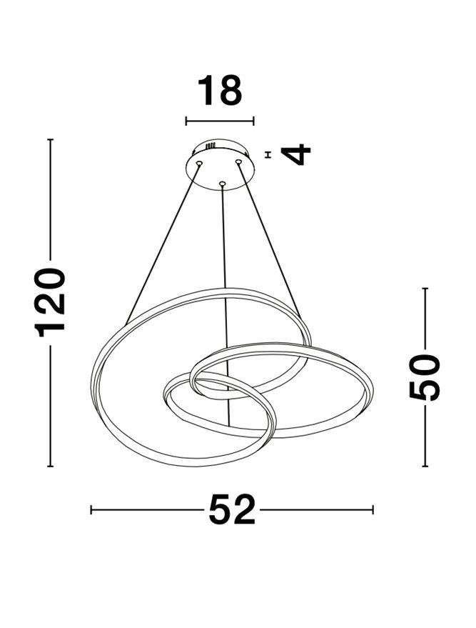 NV 9147111 Závěsné svítidlo MENTON bílý hliník a akryl LED 43W 230V 3000K IP20 stmívatelné - NOVA LUCE (obrázek 8)
