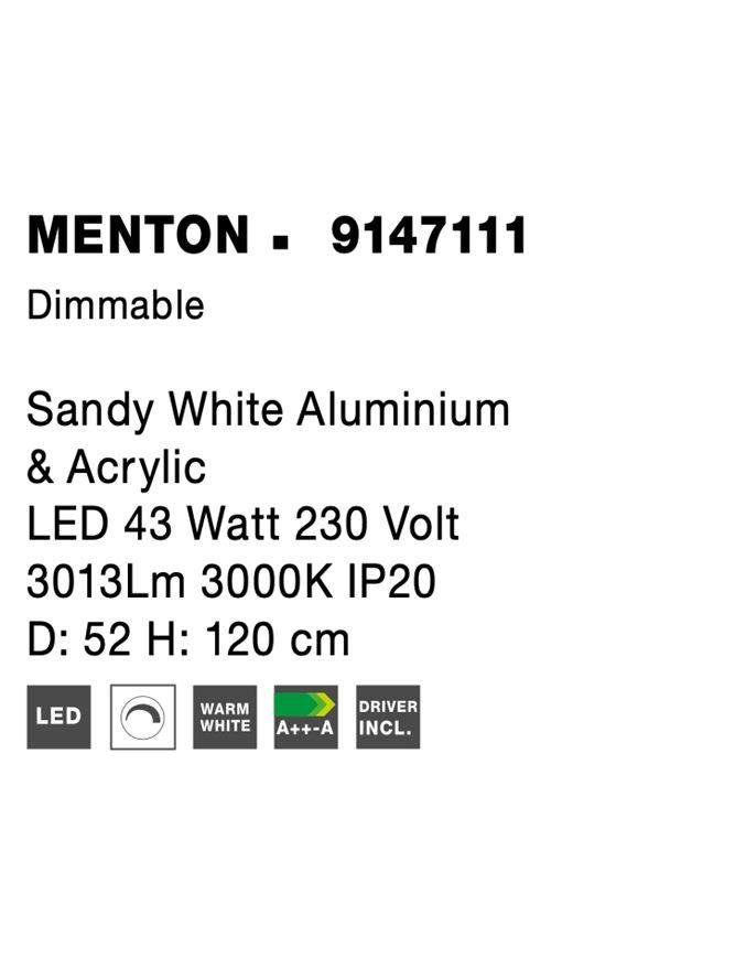 NV 9147111 Závěsné svítidlo MENTON bílý hliník a akryl LED 43W 230V 3000K IP20 stmívatelné - NOVA LUCE (obrázek 9)