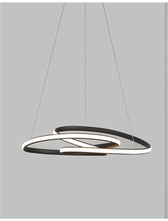 NV 9147112 Závěsné svítidlo MENTON černý hliník a akryl LED 43W 230V 3000K IP20 stmívatelné - NOVA LUCE