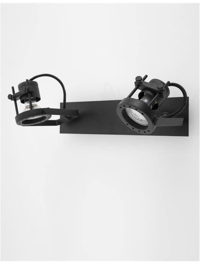 NV 9155102 Bodové svítidlo SALVA černý kov GU10 2x10W 230V IP20 bez žárovky - NOVA LUCE