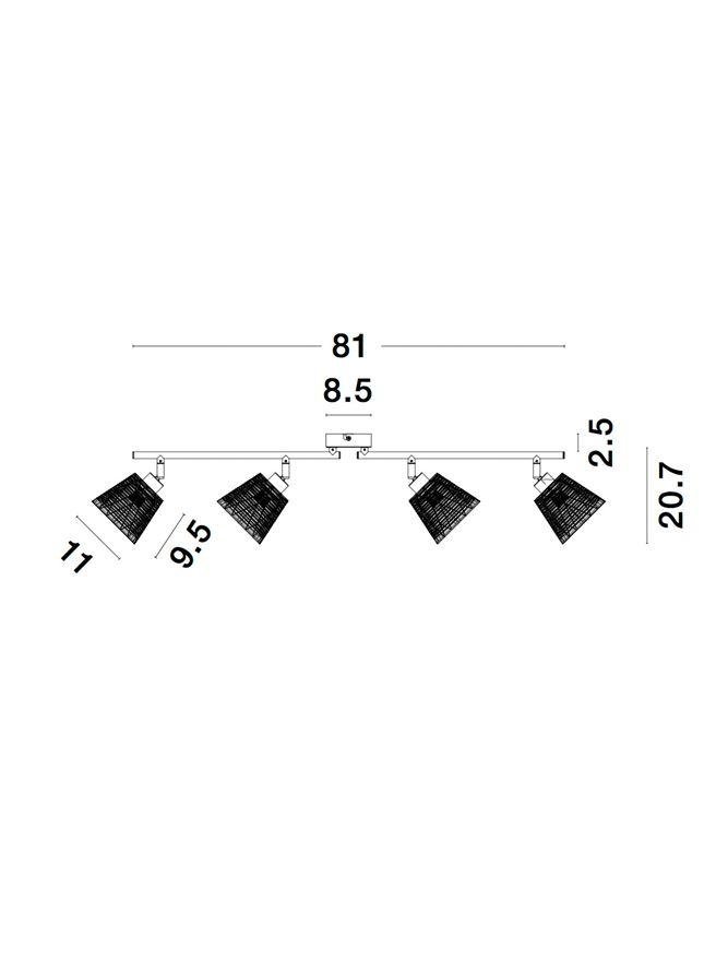 NV 9155424 Bodové svítidlo SION bílý kov bílý kabel E14 4x5W 230V IP20 bez žárovky - NOVA LUCE (obrázek 4)