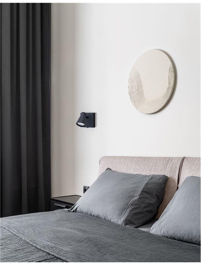 NV 9155712 Bodové svítidlo DUBLIN černý kov vypínač na těle GU10 1x10W 230V IP20 bez žárovky - NOVA LUCE