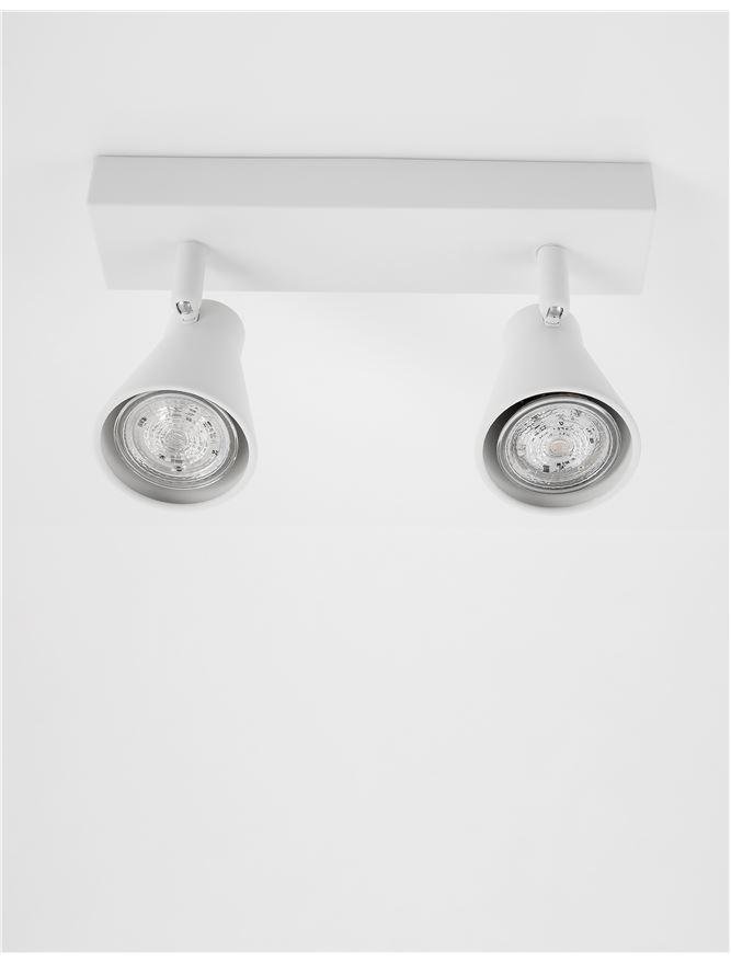 NV 9155811 Bodové svítidlo DUBLIN bílý kov GU10 2x10W 230V IP20 bez žárovky - NOVA LUCE