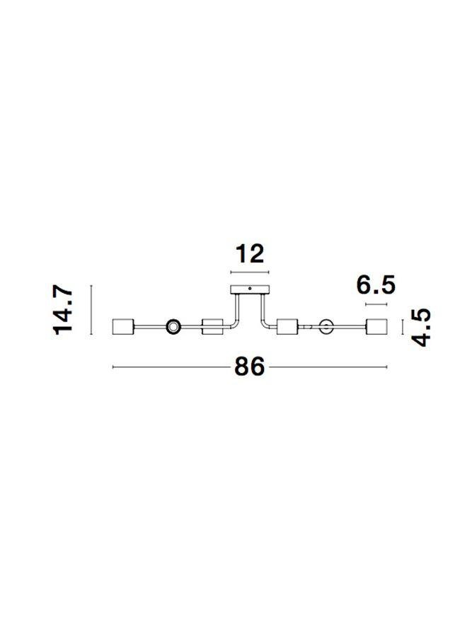 NV 9156306 Stropní svítidlo GRANSO černý kov E27 6x12W 230V IP20 bez žárovky - NOVA LUCE (obrázek 7)