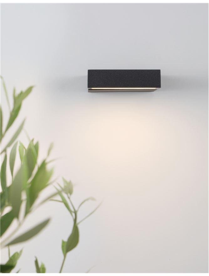 NV 9160101 Venkovní nástěnné svítidlo BRIN antracitový hliník čiré sklo LED 10W 3000K 200-240V 101st. IP65 - NOVA LUCE (obrázek 3)