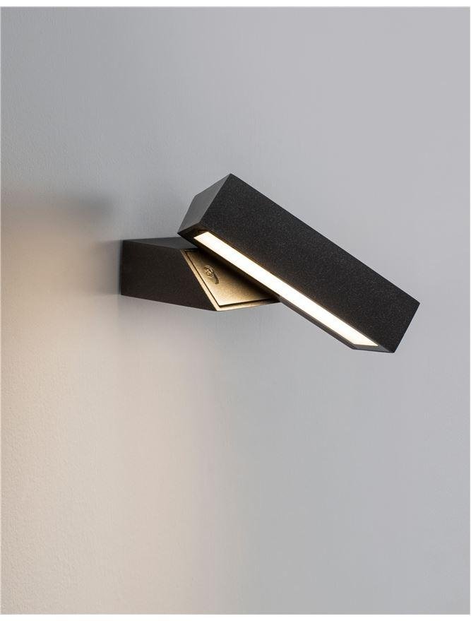 NV 9160101 Venkovní nástěnné svítidlo BRIN antracitový hliník čiré sklo LED 10W 3000K 200-240V 101st. IP65 - NOVA LUCE (obrázek 6)