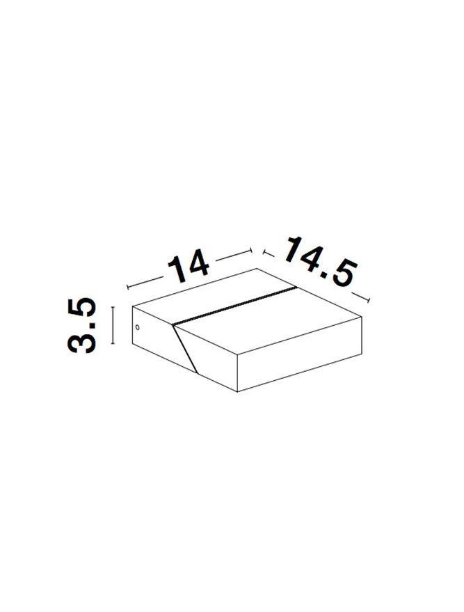 NV 9160101 Venkovní nástěnné svítidlo BRIN antracitový hliník čiré sklo LED 10W 3000K 200-240V 101st. IP65 - NOVA LUCE (obrázek 8)