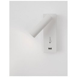 Obrázek pro produkt Bodové svítidlo FUSE bílý hliník nastavitelné vypínač na těle - USB nabíjení LED Samsung 3W 3000K IP20 - NOVA LUCE